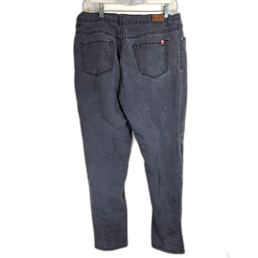Le'Chic Mom Jeans Washed Gray Relaxed High-Waisted Tapered Jeans 34